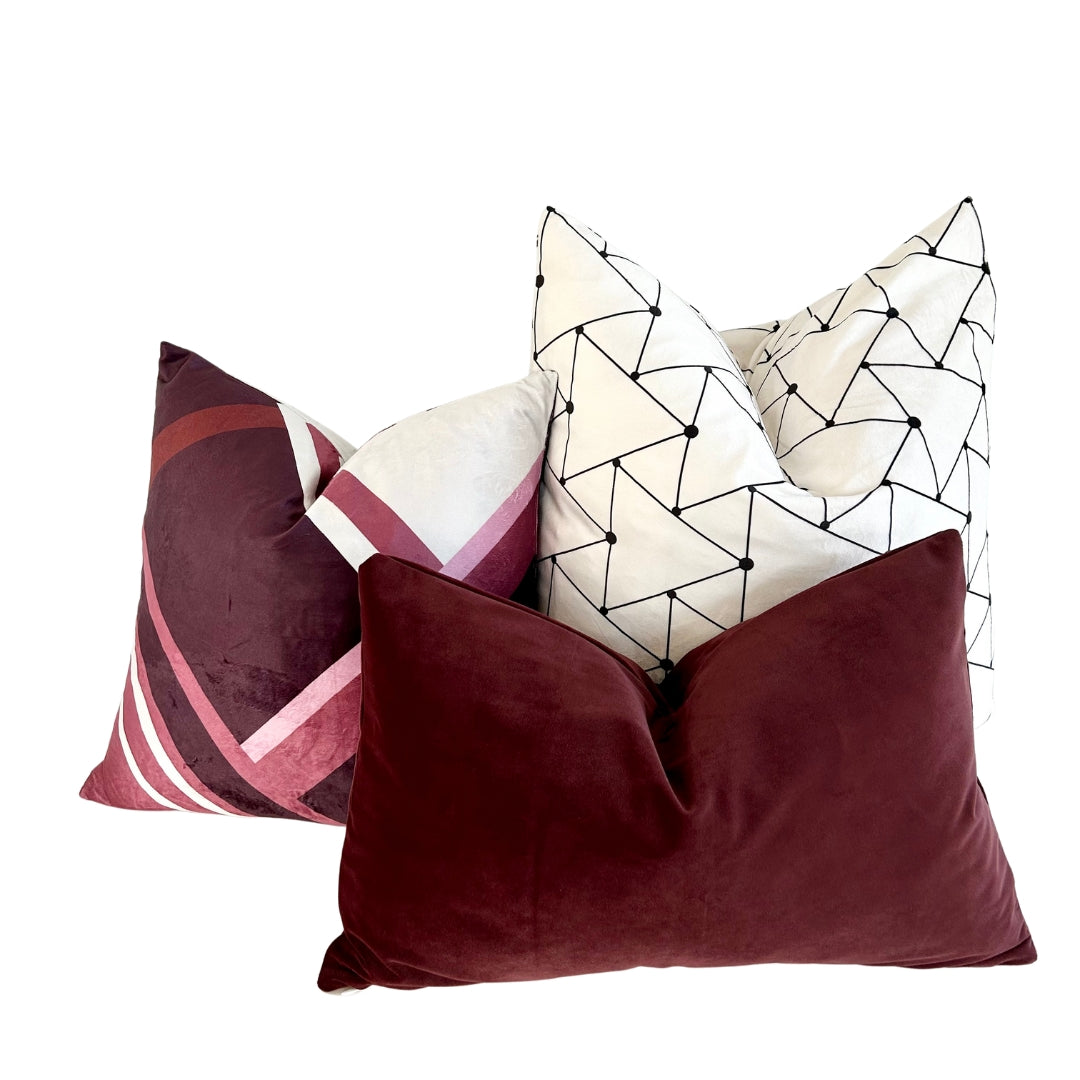 Geometric Triangle Throw Pillow 22"