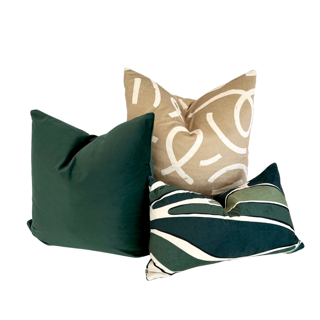 Abstract Neutral Throw Pillow 22"