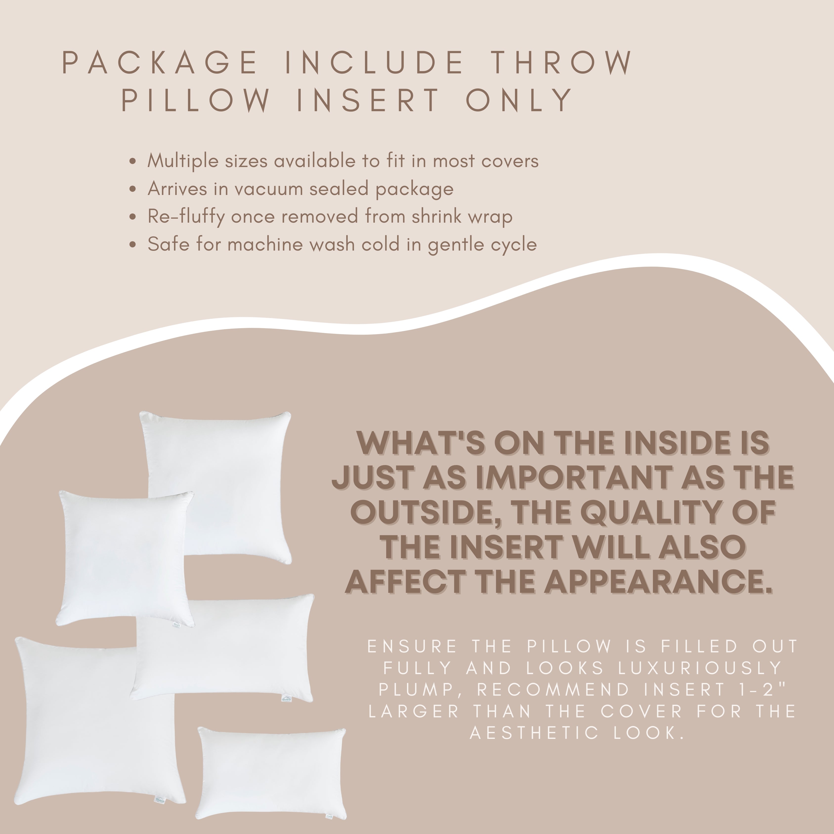 Down Alternative Throw Pillow Insert