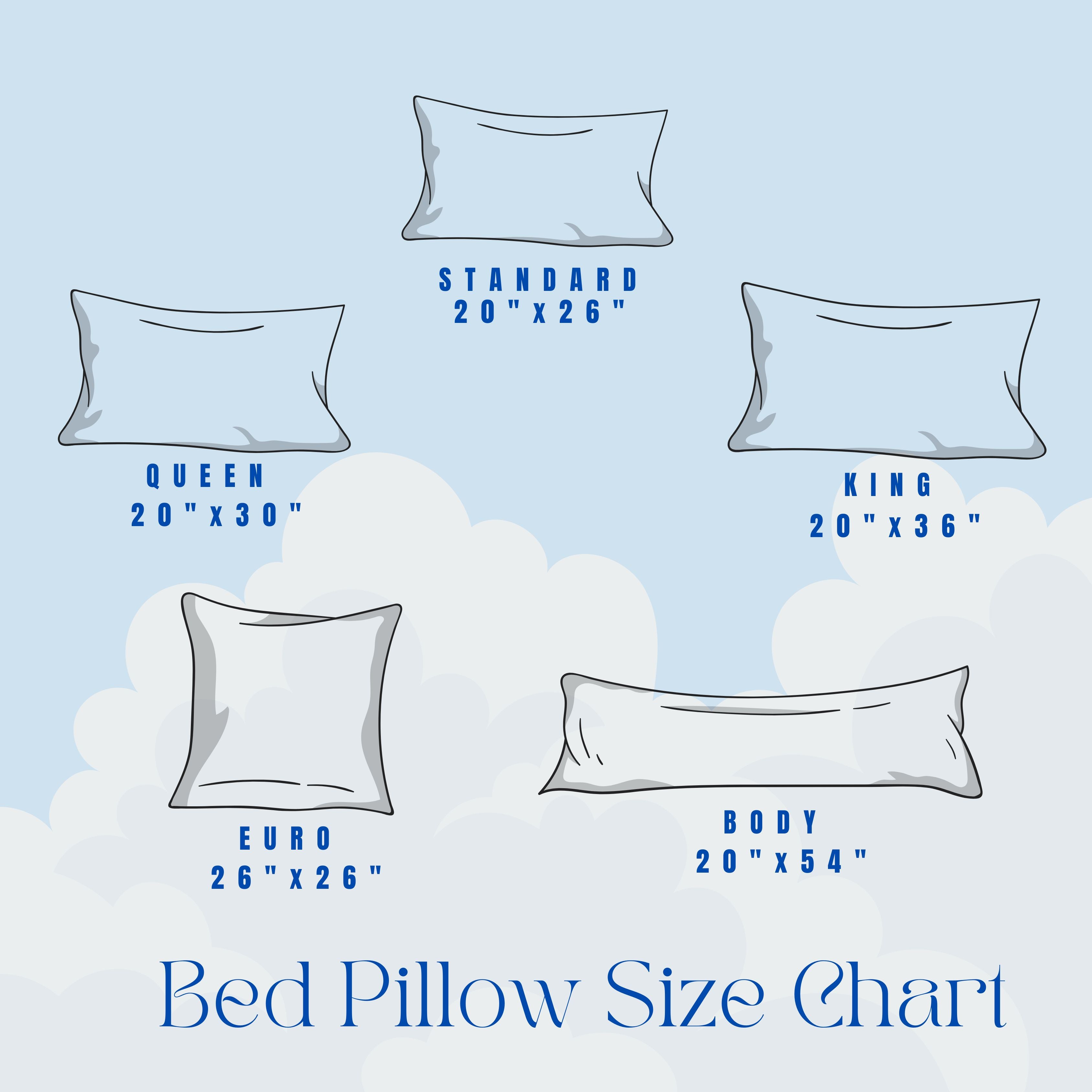 Standard bed pillow dimensions top